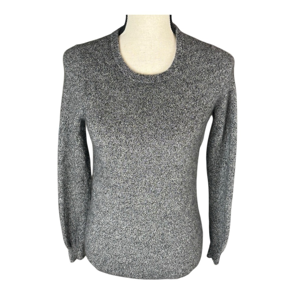 Bloomingdales Sweater Womens M Gray 100% Cashmere‎ Lightweight Cozy Soft Luxury